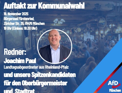 Kommunalwahlkampf-Auftaktveranstaltung am 19.11.2025 mit Joachim Paul